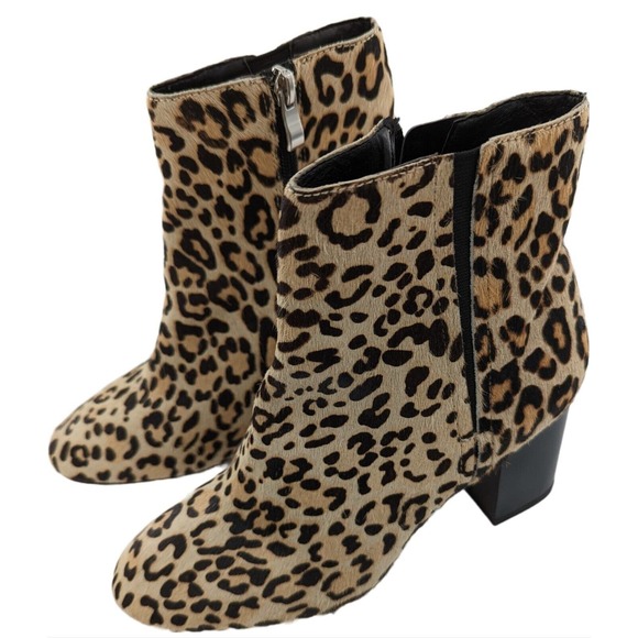 Halogen Boot Leopard Print Block Heel Bootie 6M NEW - Picture 3 of 10